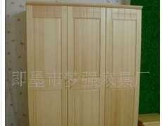威海實木家具.威海松木家具.臥室家具.松木三門高帽頭衣柜_世界工廠網中國產品信息庫